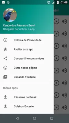 Canto dos Pássaros Brasil android App screenshot 0